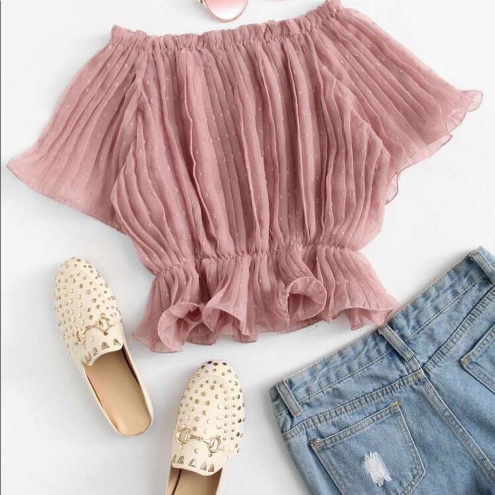 Short Sleeve Peplum Top